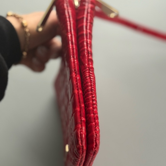 Brahmin Red Embossed Clutch